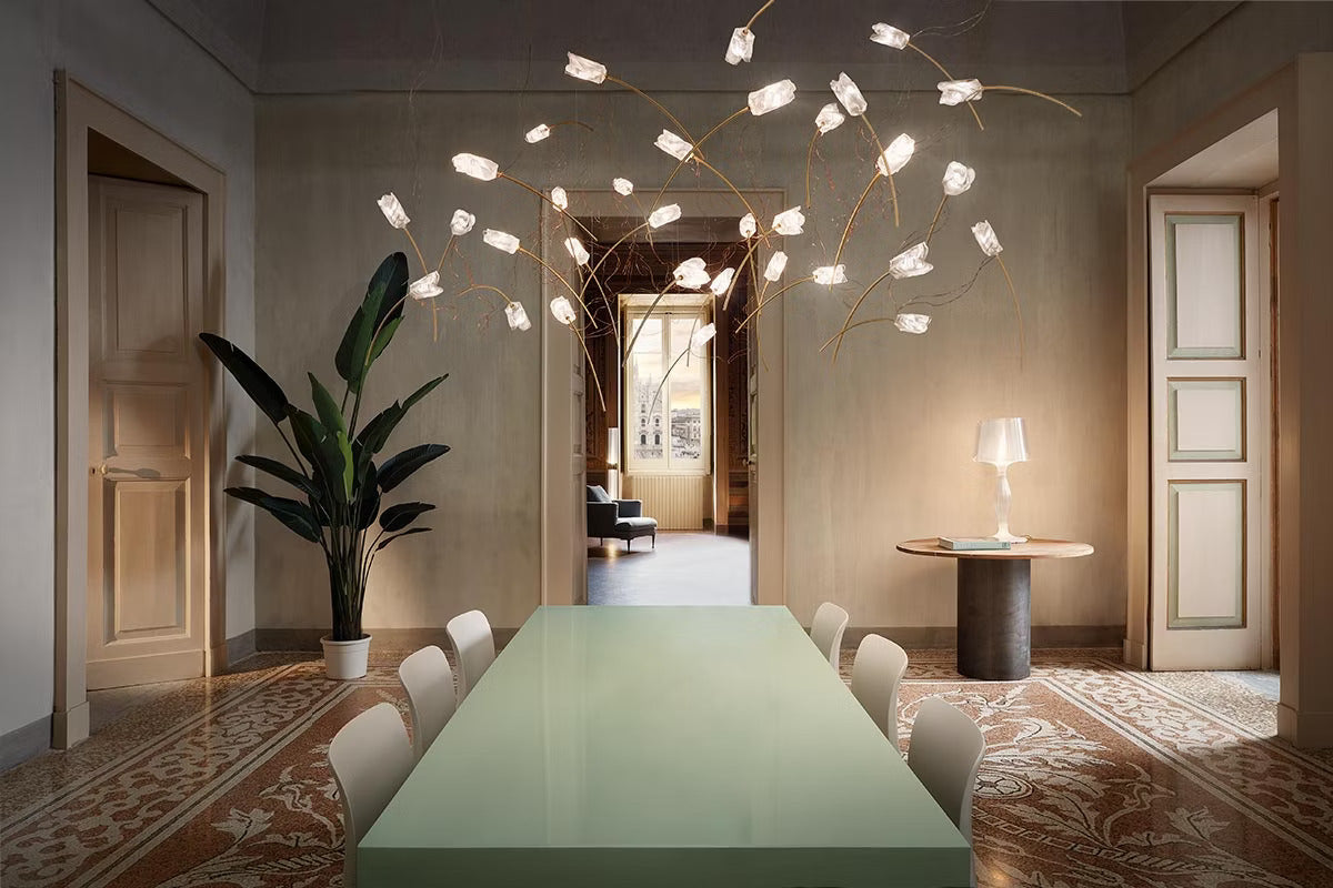 Tulip 14 Linear Suspension Lamp | Slamp Sculptural Design Lighting