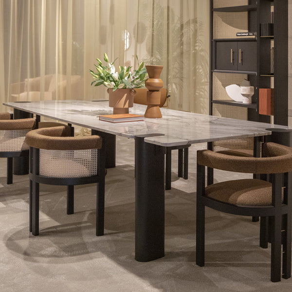 Kumiko Chair with Armrests | Luxury Living | Black Tie