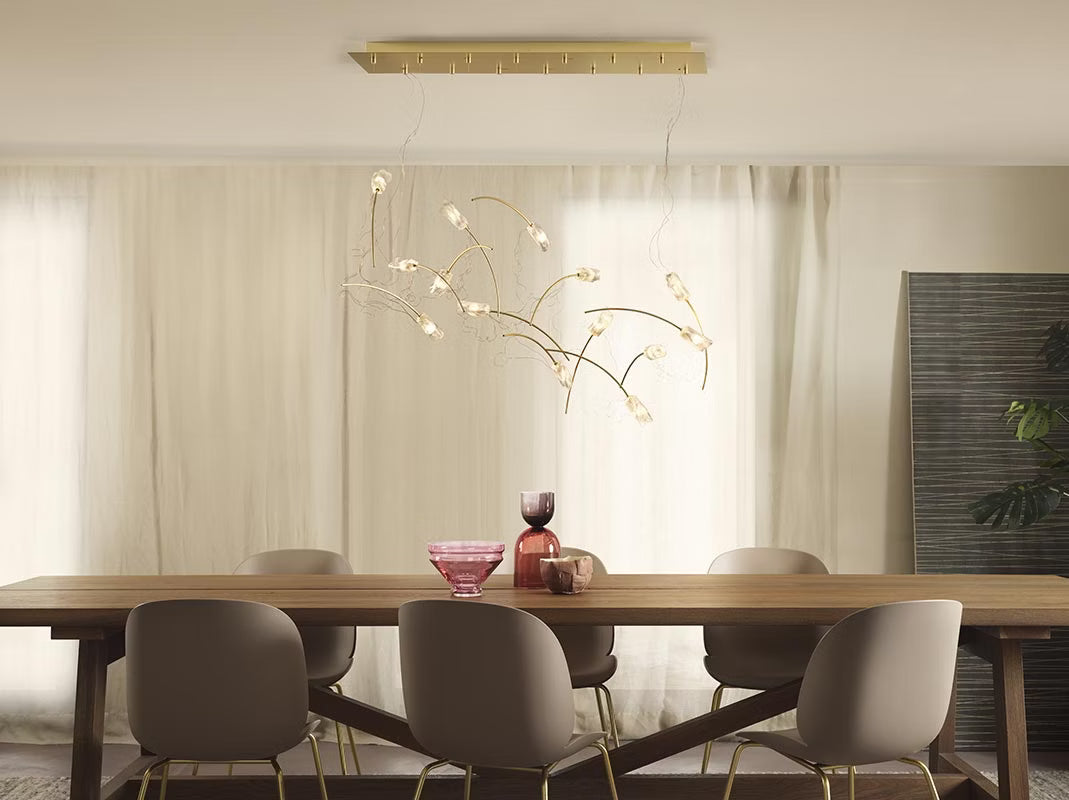 Tulip 14 Linear Suspension Lamp | Slamp Sculptural Design Lighting