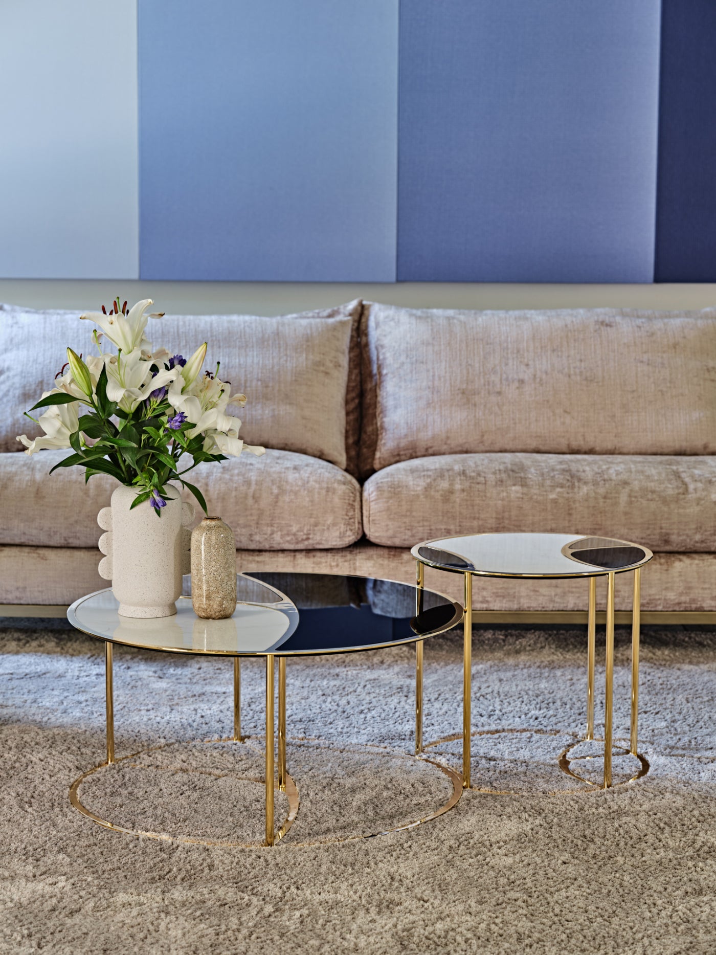 Nilo Round Coffee Table | Luxury Living | Black Tie