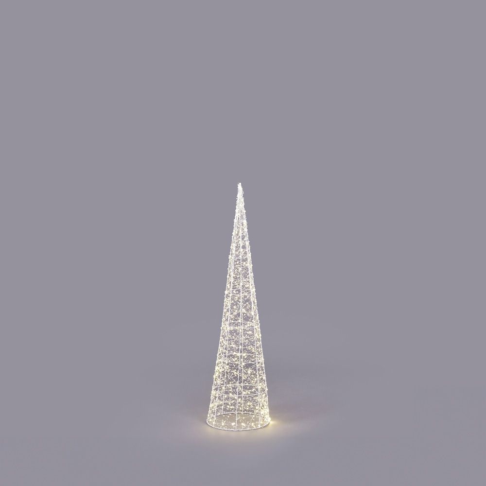 Pearl Cone-shaped Christmas Decoration with built-in LED lights | SoloLuxuryLiving