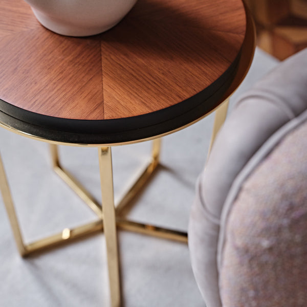Elliot Plus Round Side Table | Luxury Living | Black Tie