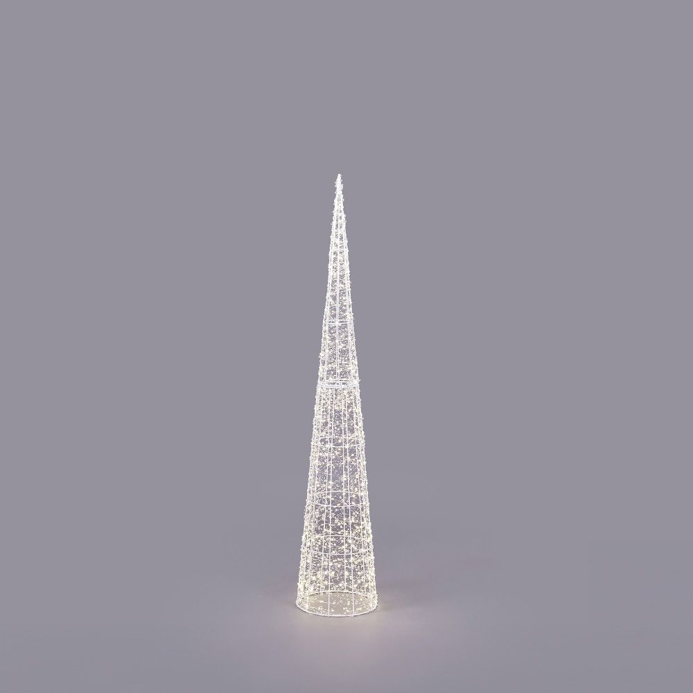 Pearl Cone-shaped Christmas Decoration with built-in LED lights | SoloLuxuryLiving