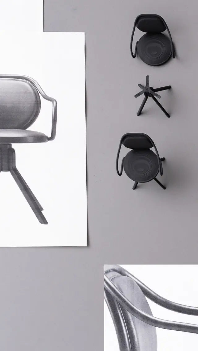 C 5501 Swivel Dining Chair with Armrests | Wiener GTV Design