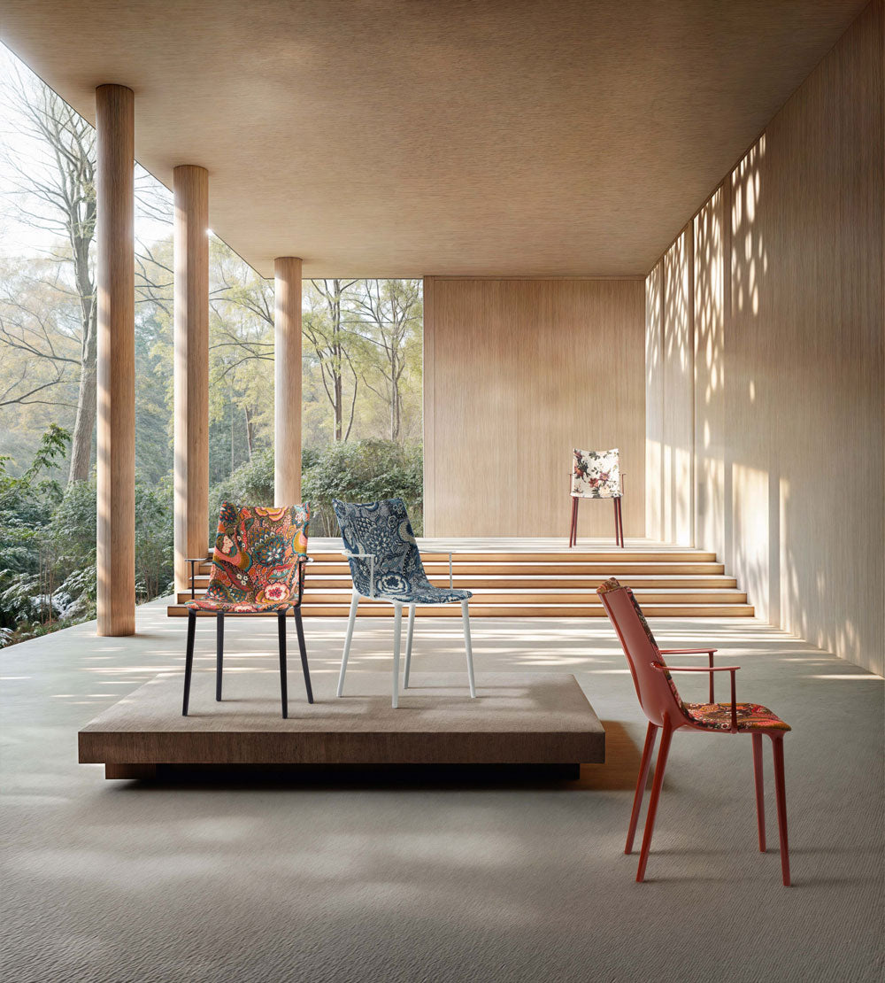 H H H Stackable Dining Chair with Armrests Kartell