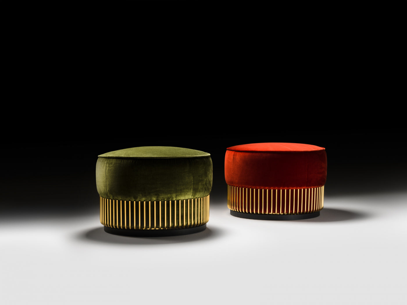 Noah Round Pouf | Luxury Living | Black Tie