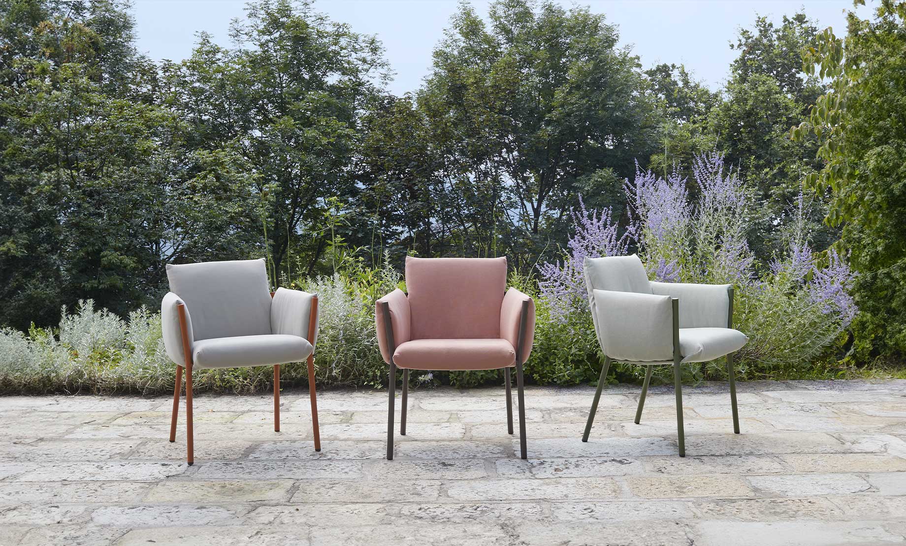 Brezza Chair with Armrests Set of 2 | Luxury Outdoor | Scab Design