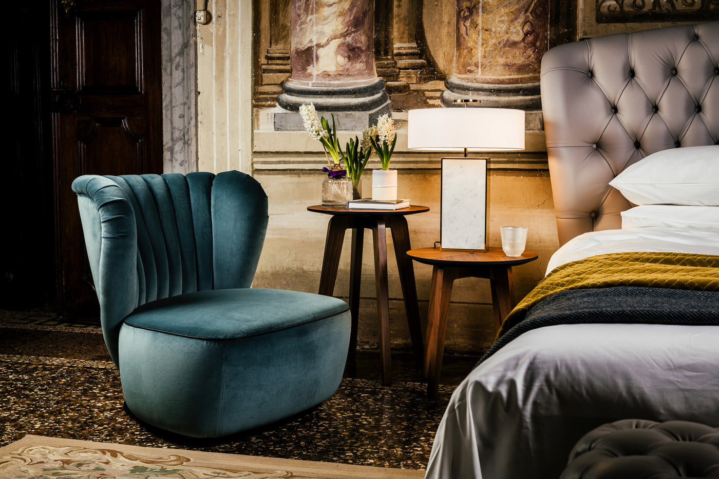 Amelia Side Armchair | Designed by Frighetto | Black Tie