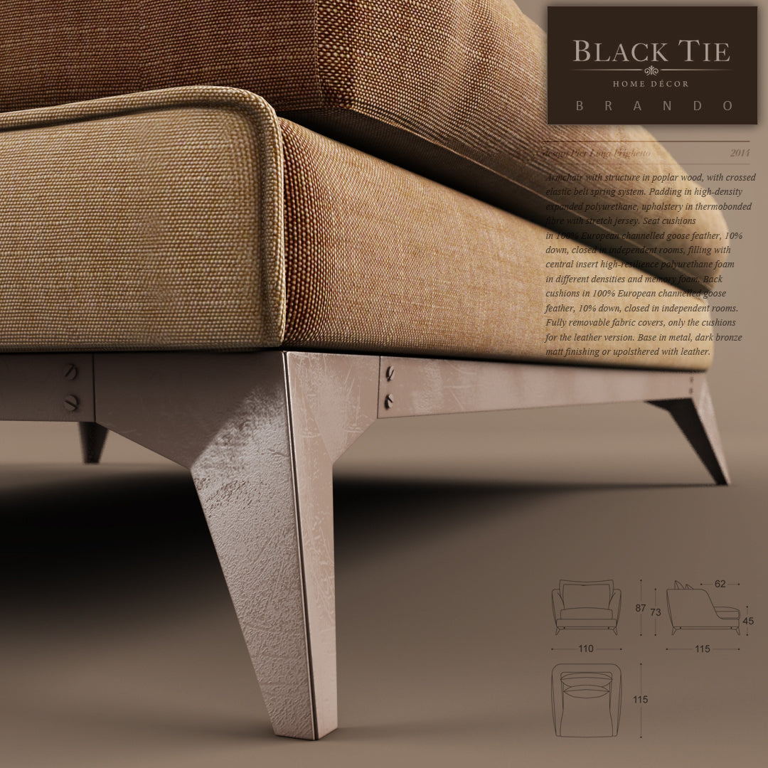 Brando Armchair | Designed by Frighetto | Black Tie