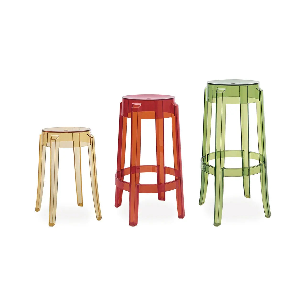 Charles Ghost Stackable Stool | Set of 2 | Kartell