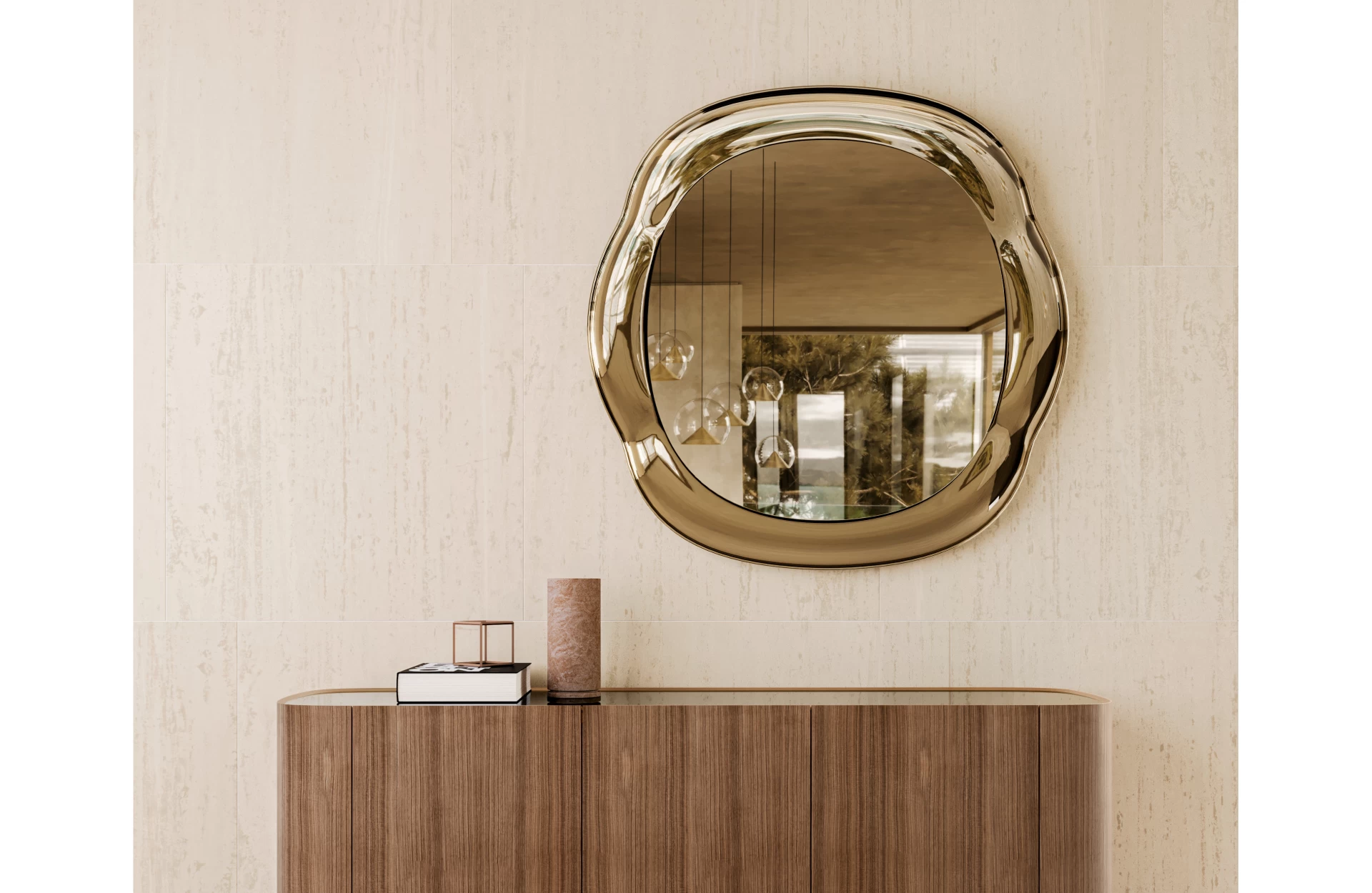 Matisse Round Wall-Mounted Mirror | Eforma Iconic Luxury Italian Design