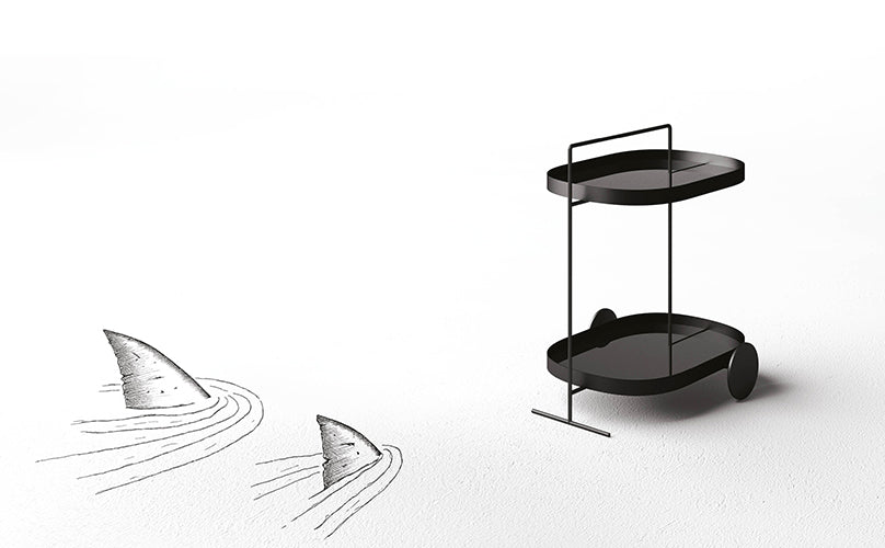 Atollo Service Trolley | Minottiitalia Boutique Italian Furniture