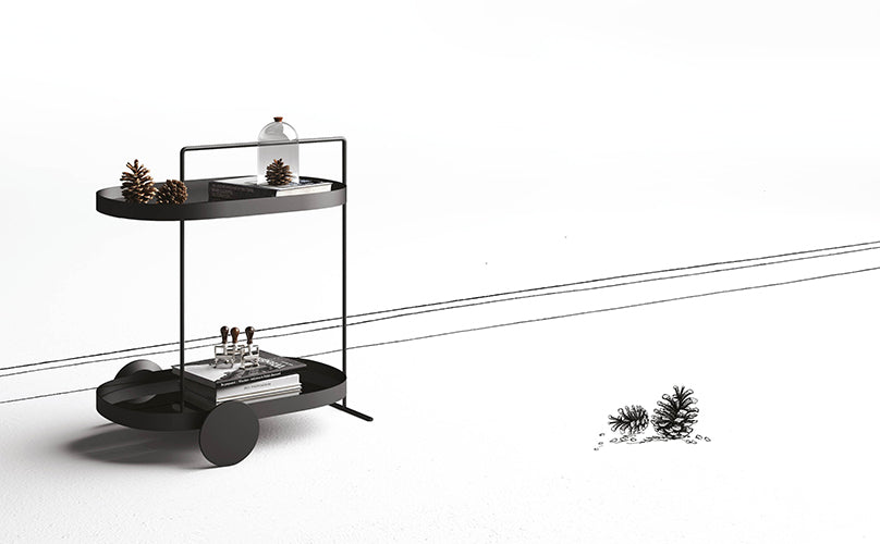 Atollo Service Trolley | Minottiitalia Boutique Italian Furniture