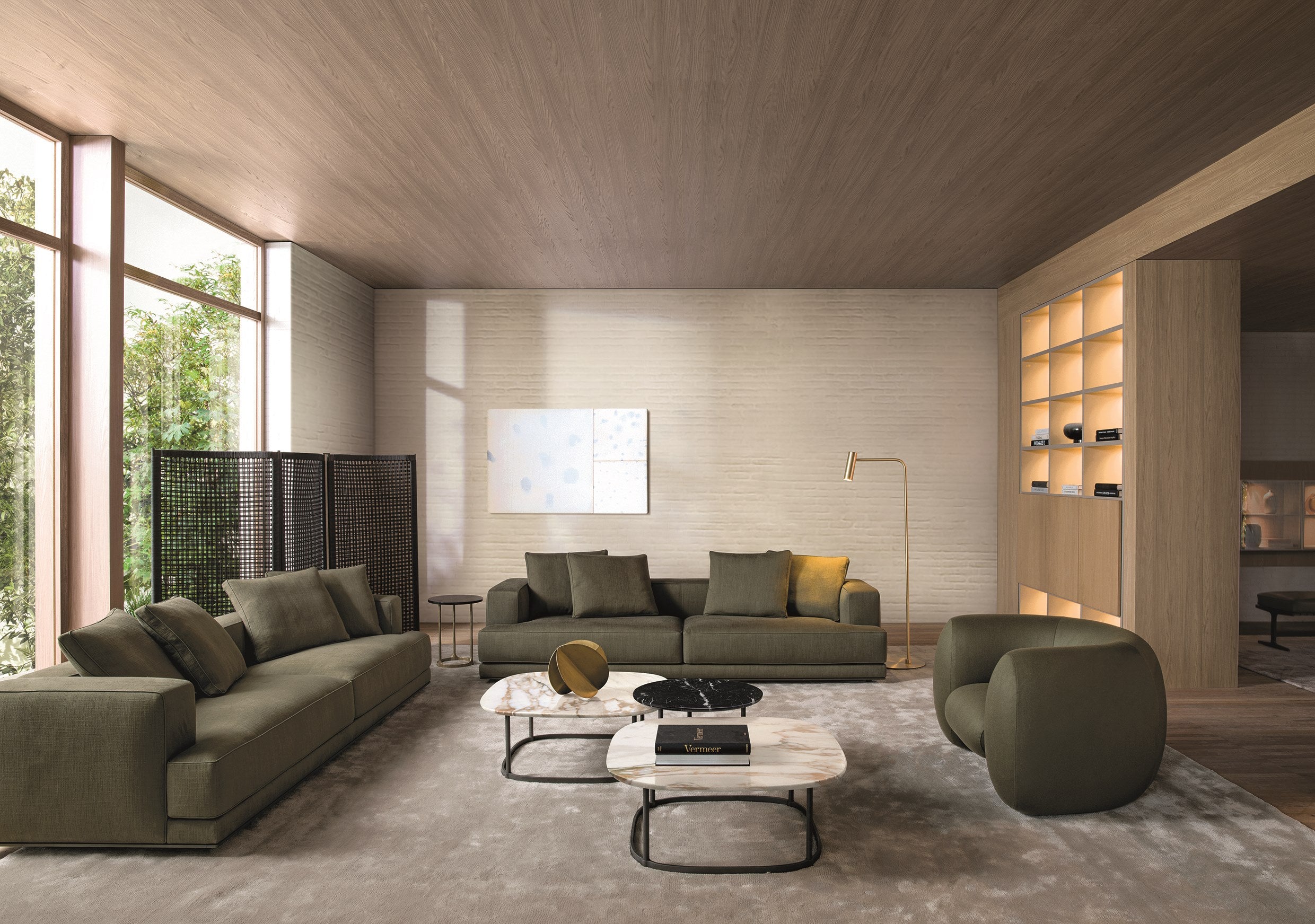 Molteni&C Augusto 4-Seater Fabric Sofa | Luxury Modular Italian Sofa