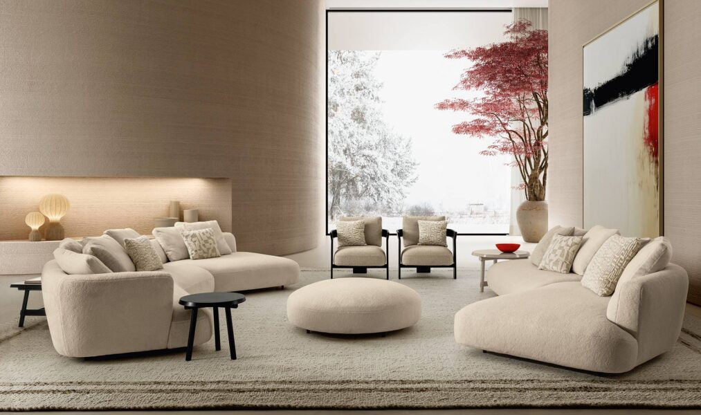 Alma 120 Round Dining Pouf | Luxury Talenti Indoor Living