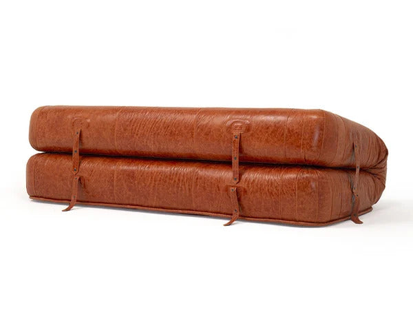 Close-up stitching of the Anfibio Sofa showing artisanal Italian detailing.