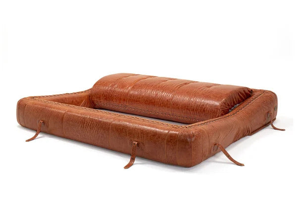 Anfibio Sofa fully opened as a bed, showcasing its multifunctional Italian design.