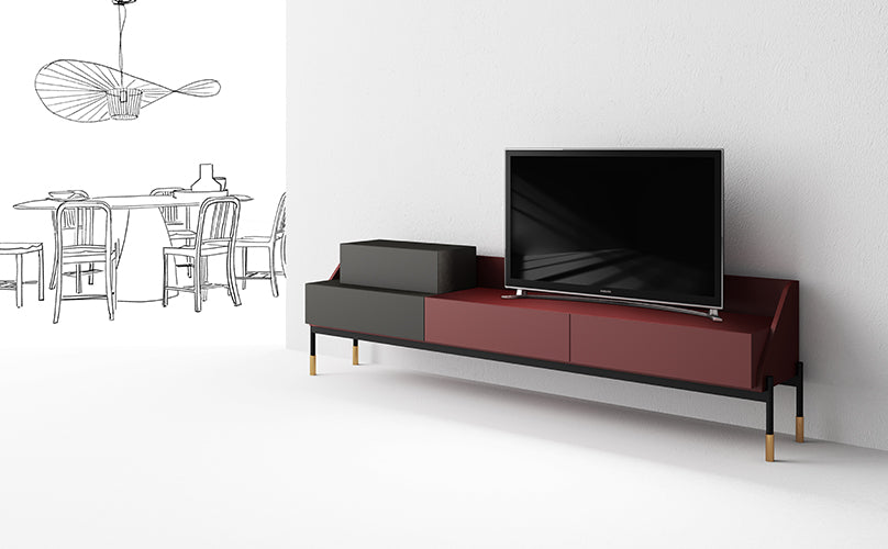 Banko TV Stand Container | Minottiitalia Boutique Italian Furniture
