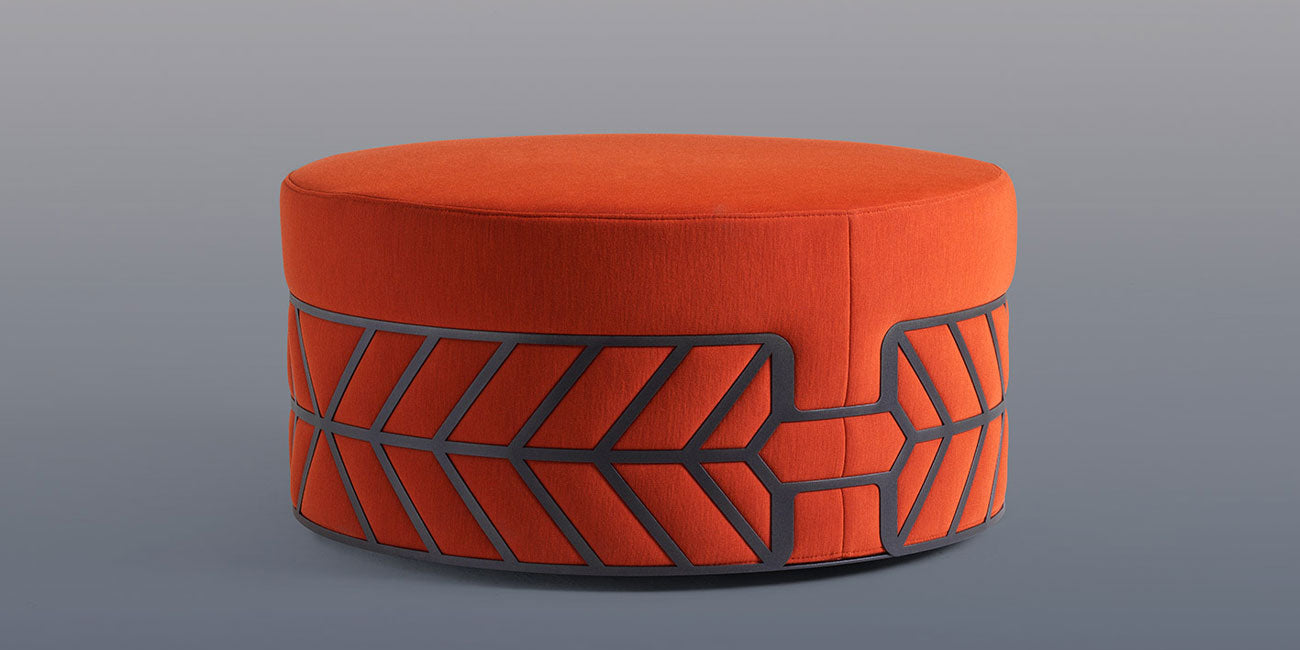 Orange Ottoman
