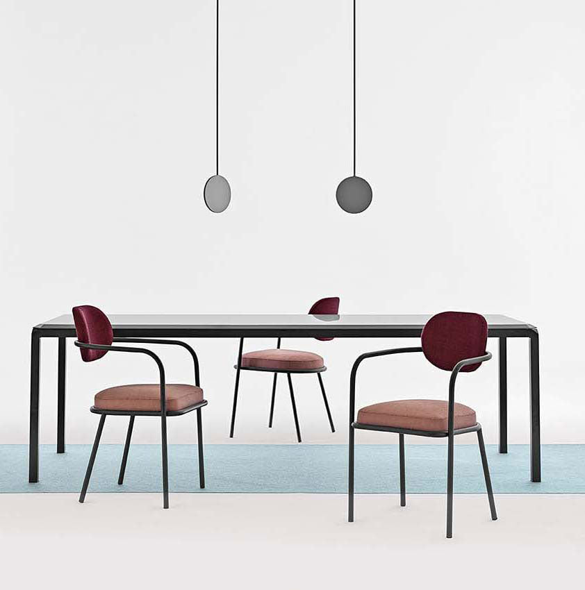 Modern dining table with chairs