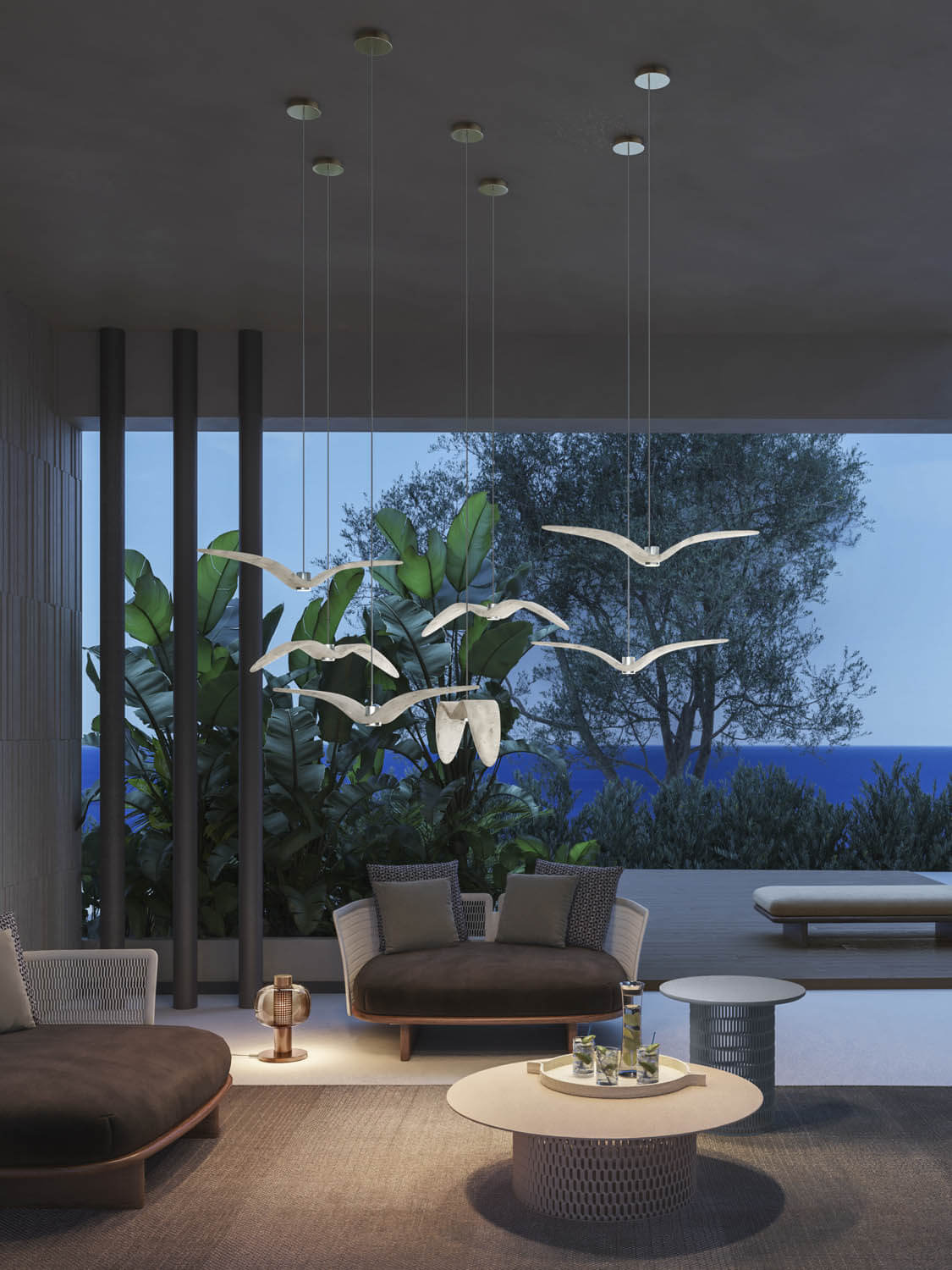 Night Birds Exterior Pendant Lamp | Brokis
