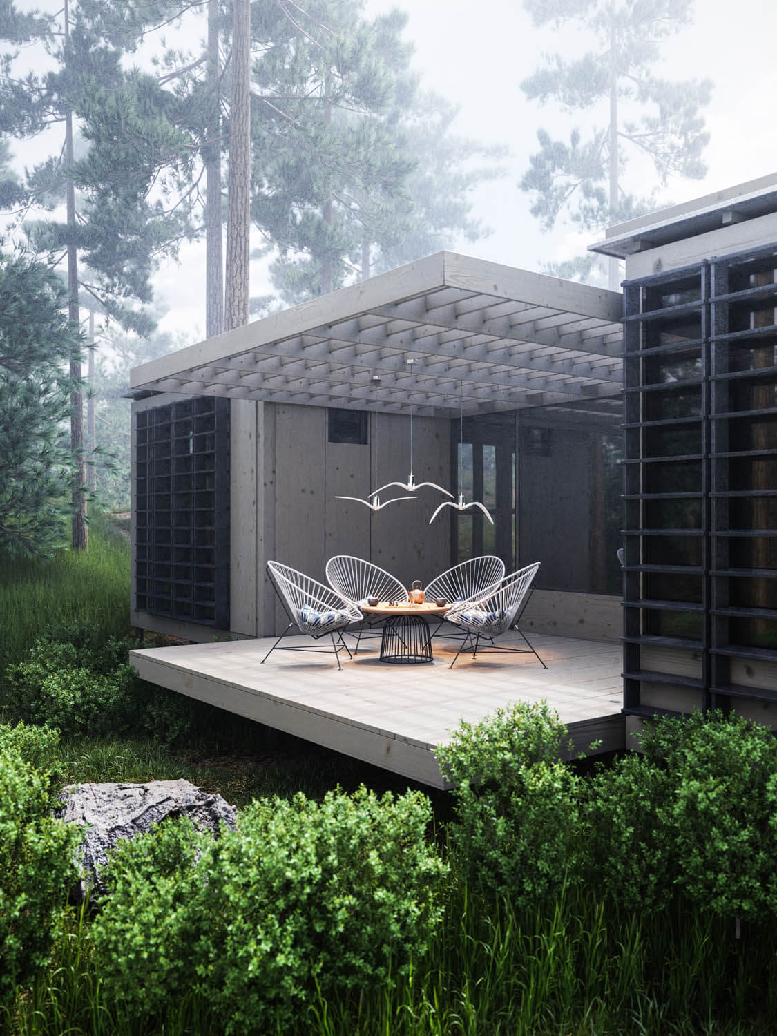 Night Birds Exterior Pendant Lamp | Brokis