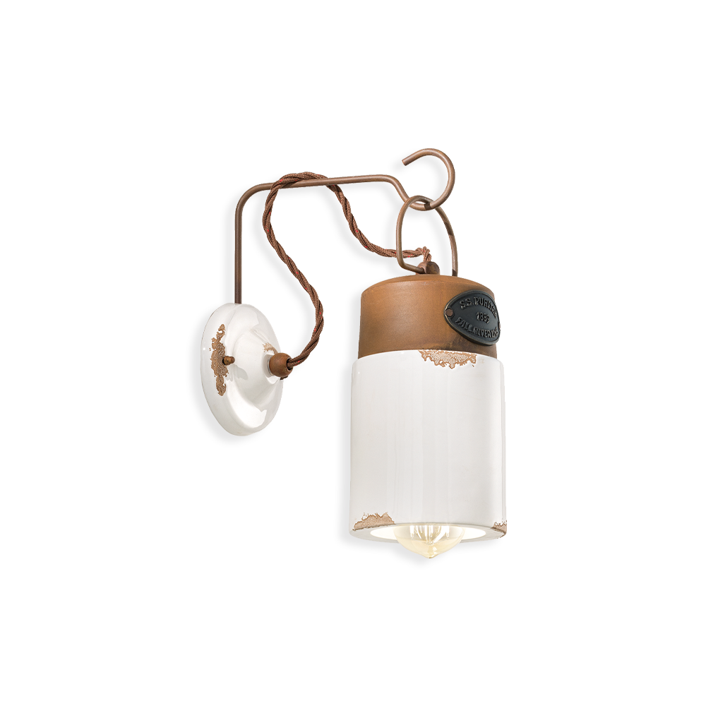 Industrial C1621 Wall Lamp | Ferroluce Ceramic Lighting