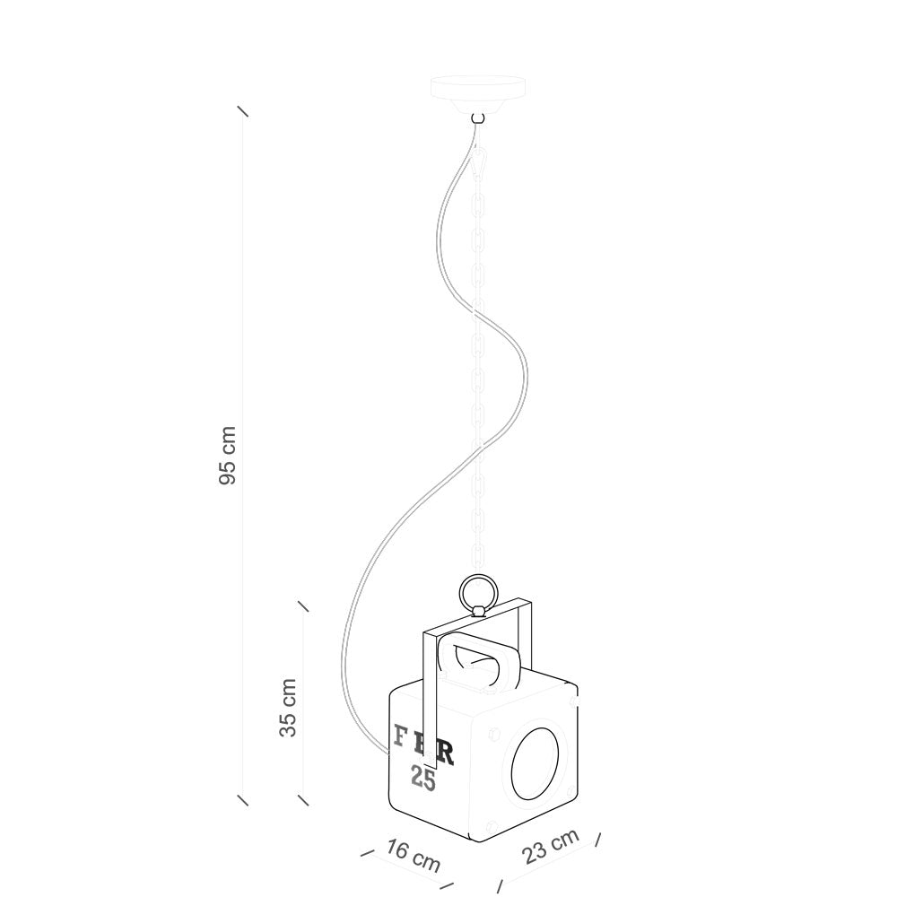 Industrial C1652 Pendant Lamp | Ferroluce Ceramic Lighting