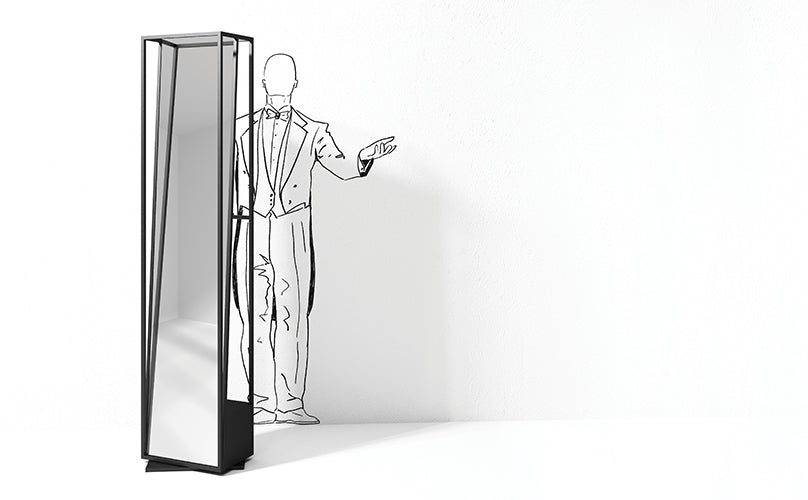 Cage Free-standing Mirror | Minottiitalia Boutique Italian Furniture