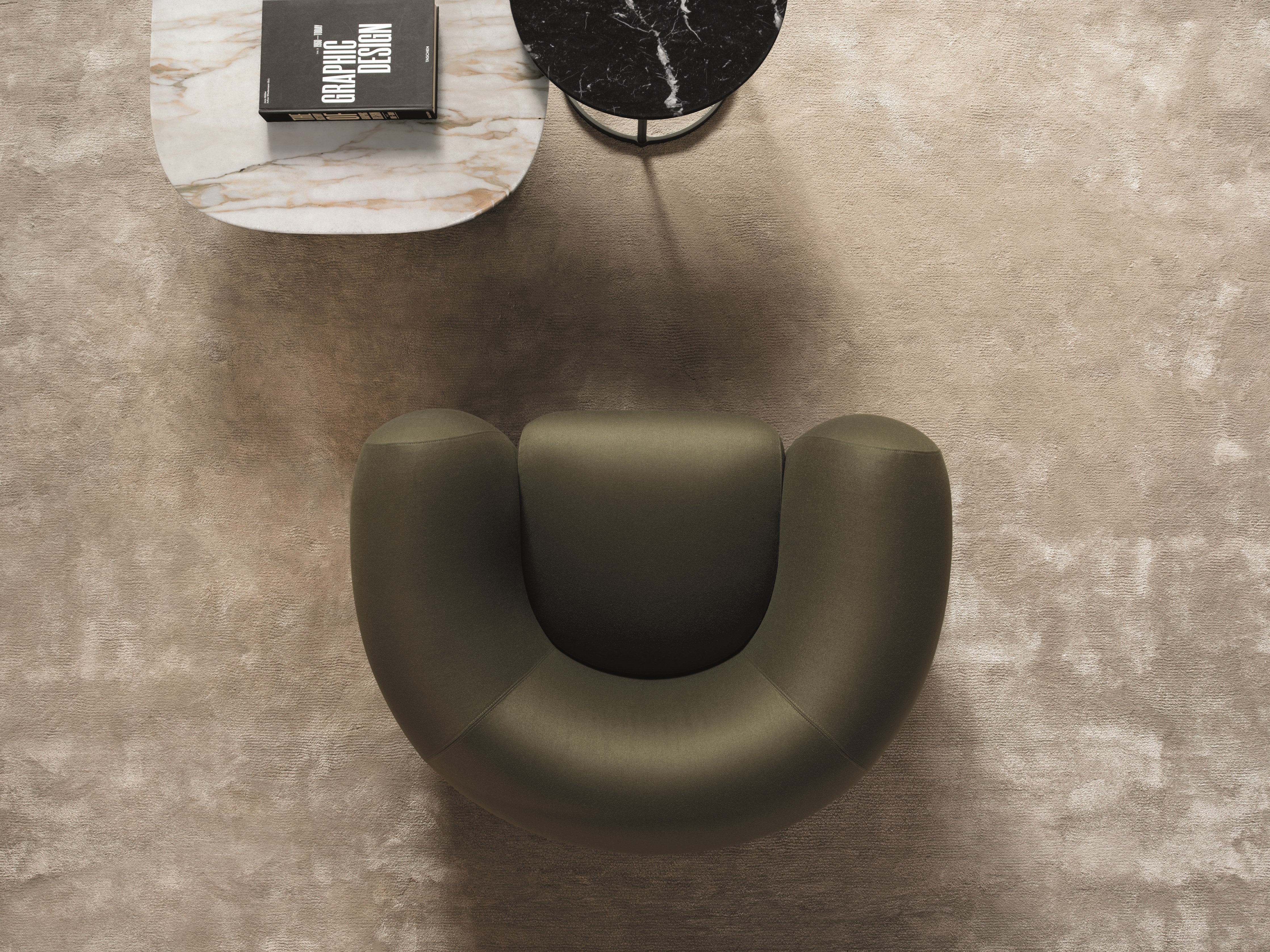 CINNAMON Armchair by Naoto Fukasawa | Upholstered Lounge Chair