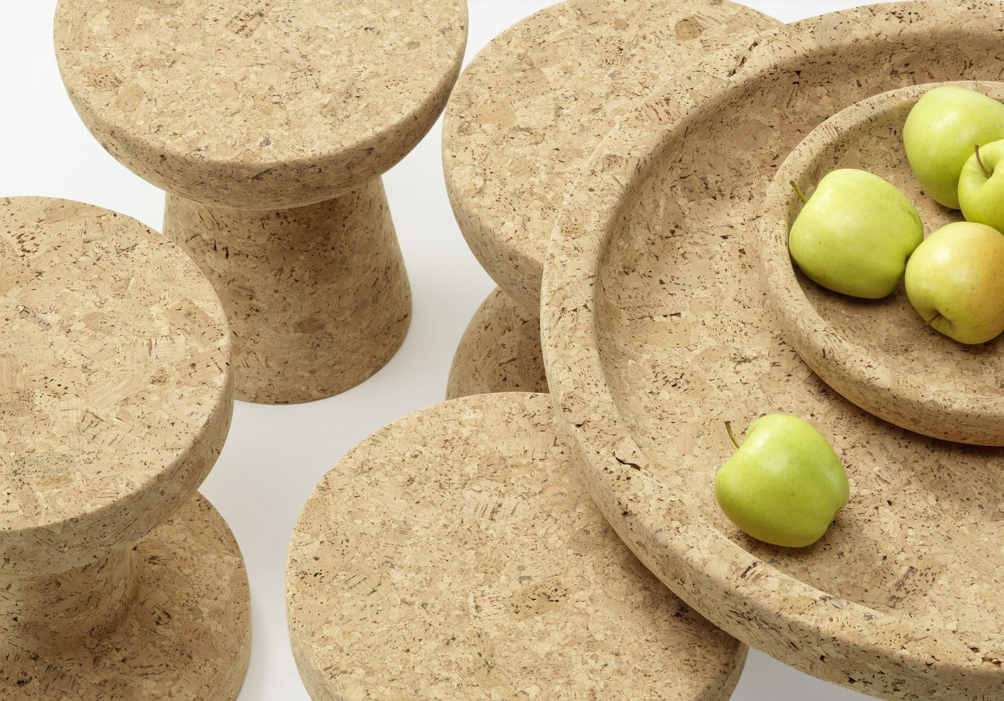 Vitra Cork Family Stool & Side Table | Designed by Jasper Morrison
