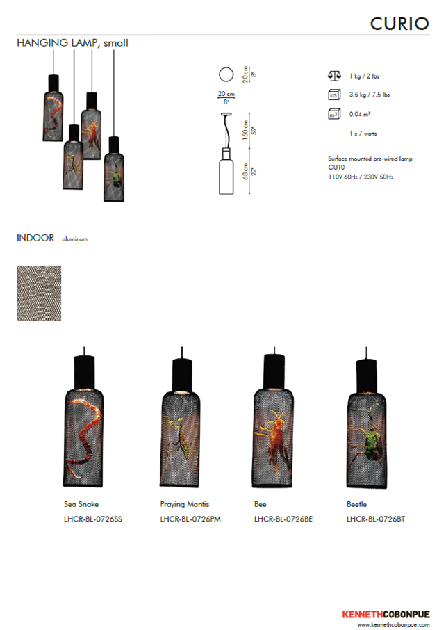 Curio Art Pendant Lamp | Kenneth Cobonpue