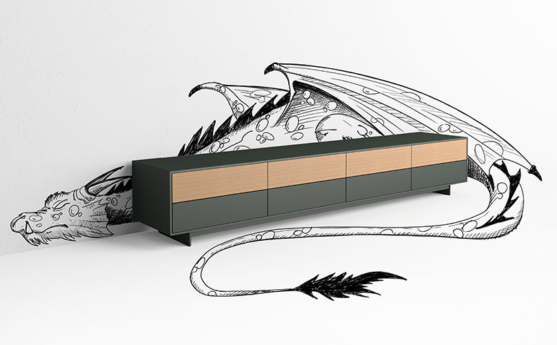 George TV Stand Container | Minottiitalia Boutique Italian Furniture