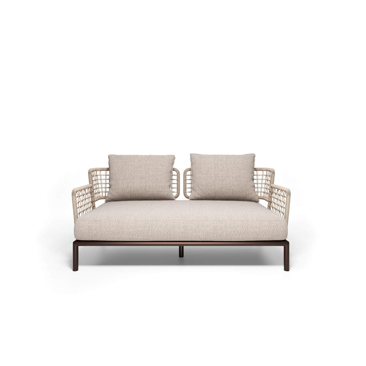Saint Martin Steel & Wicker Weaving Outdoor Sofa by EMU