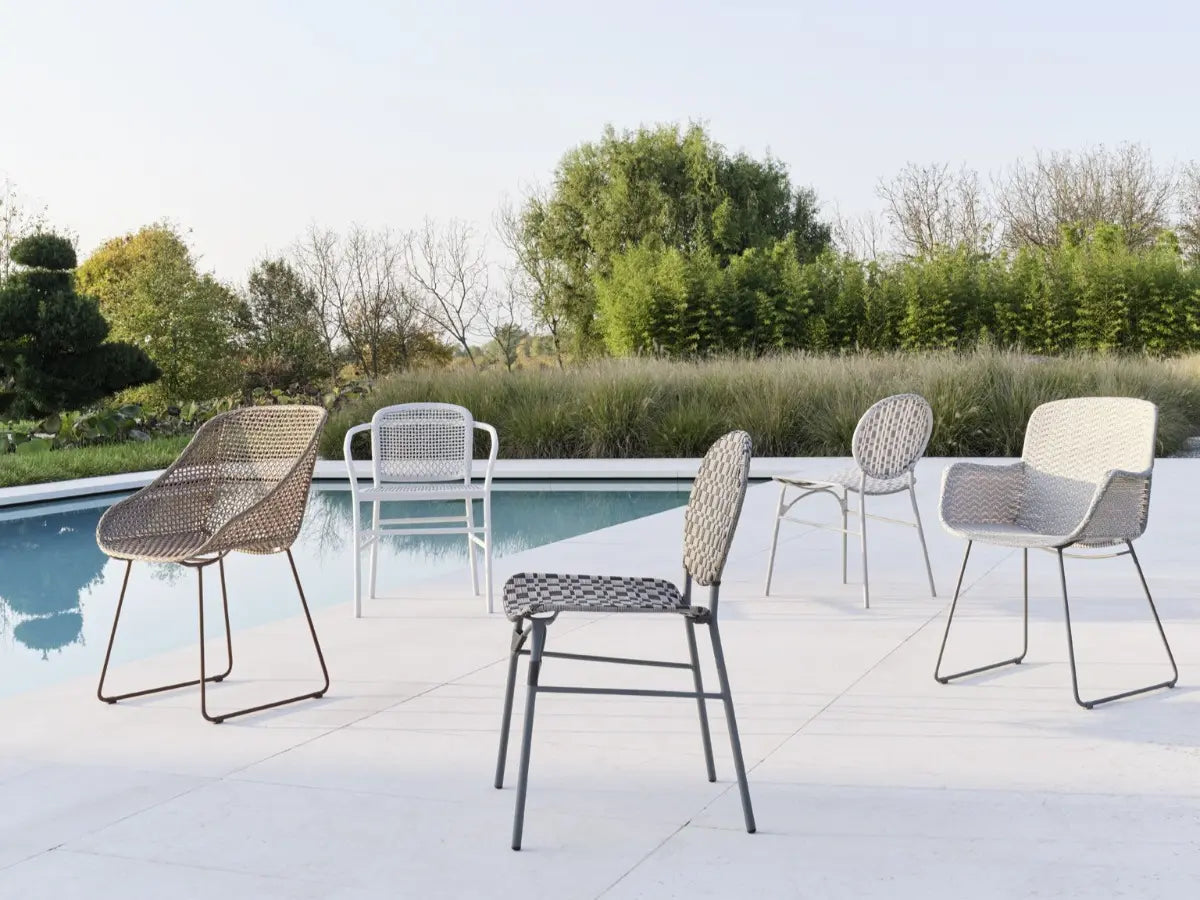 Colette 24 Dining Chair with Armrests | Luxury Living Gervasoni