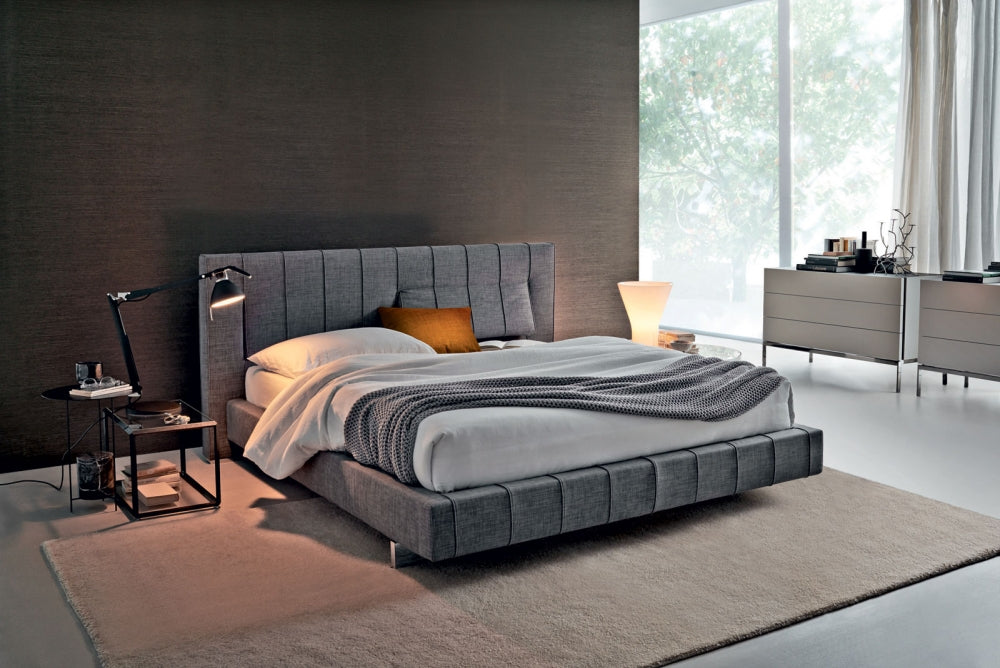 HIGH-WAVE Storage Bed by Hannes Wettstein | Luxury Upholstered Bed