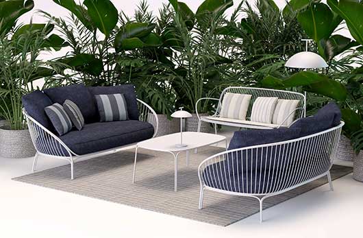 Hiray Outdoor Sofa with Cushions Serafini Paomba Kartell