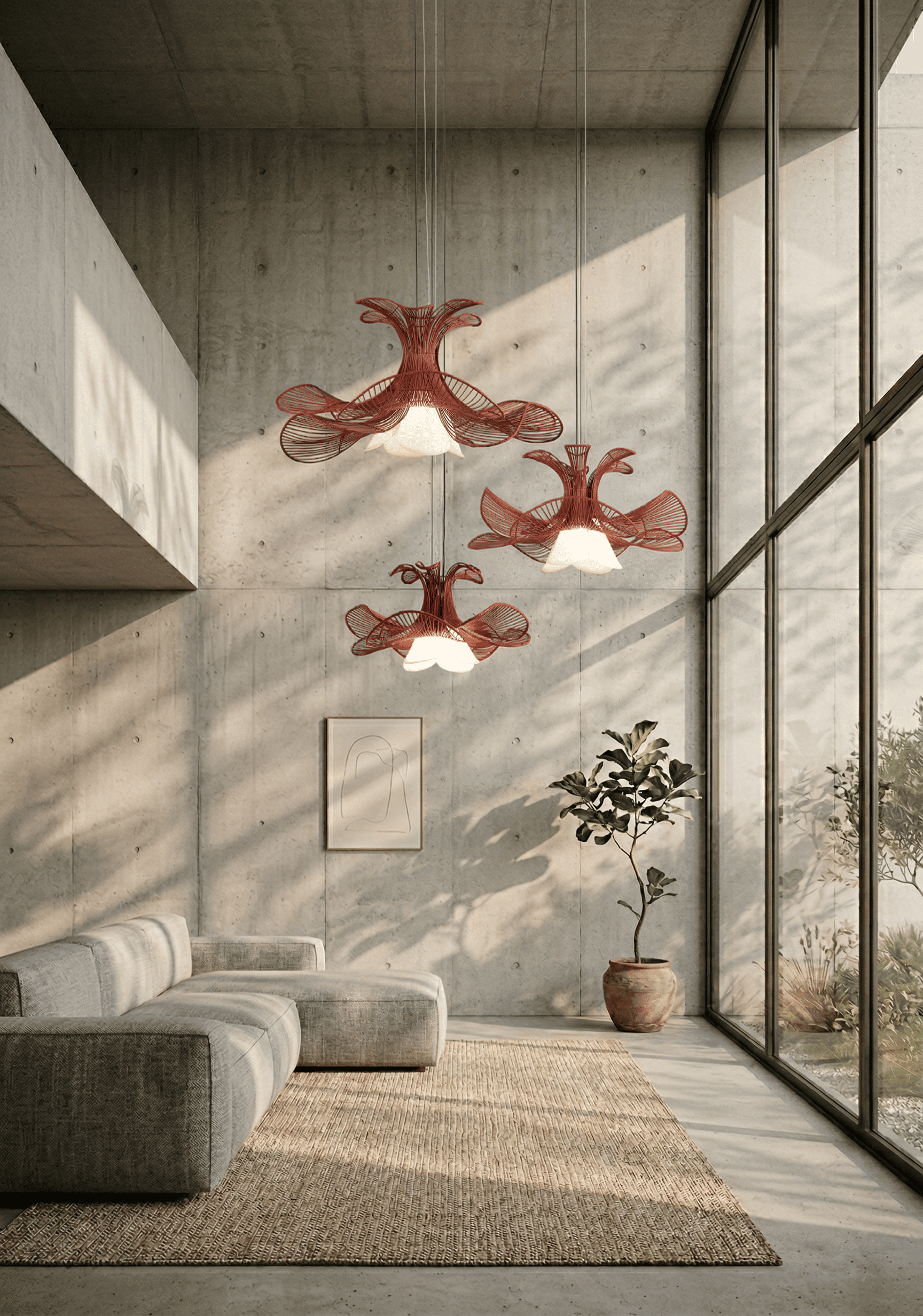 Kenneth Cobonpue Iris Hanging Lamp — Handcrafted Modern Design