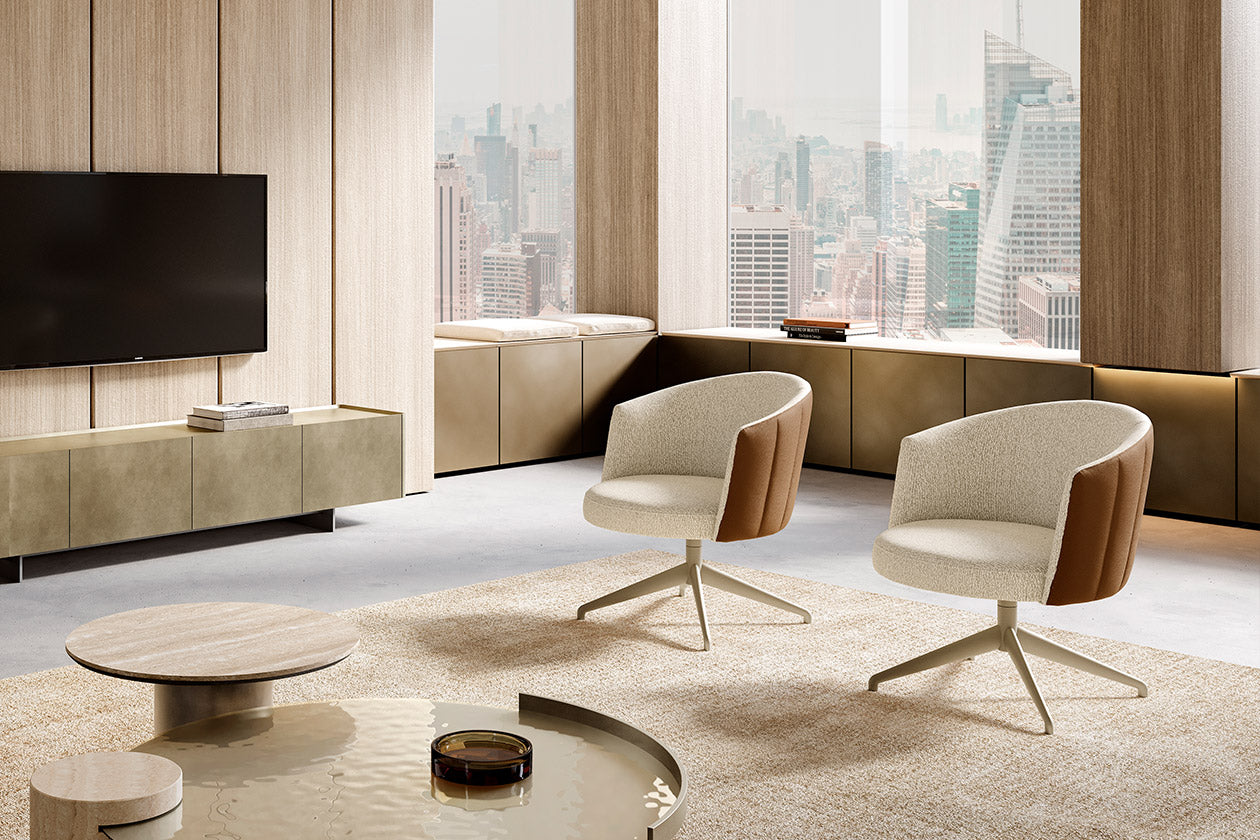 Jane Lounge Swivel Armchair | Eforma Luxury Italian Design