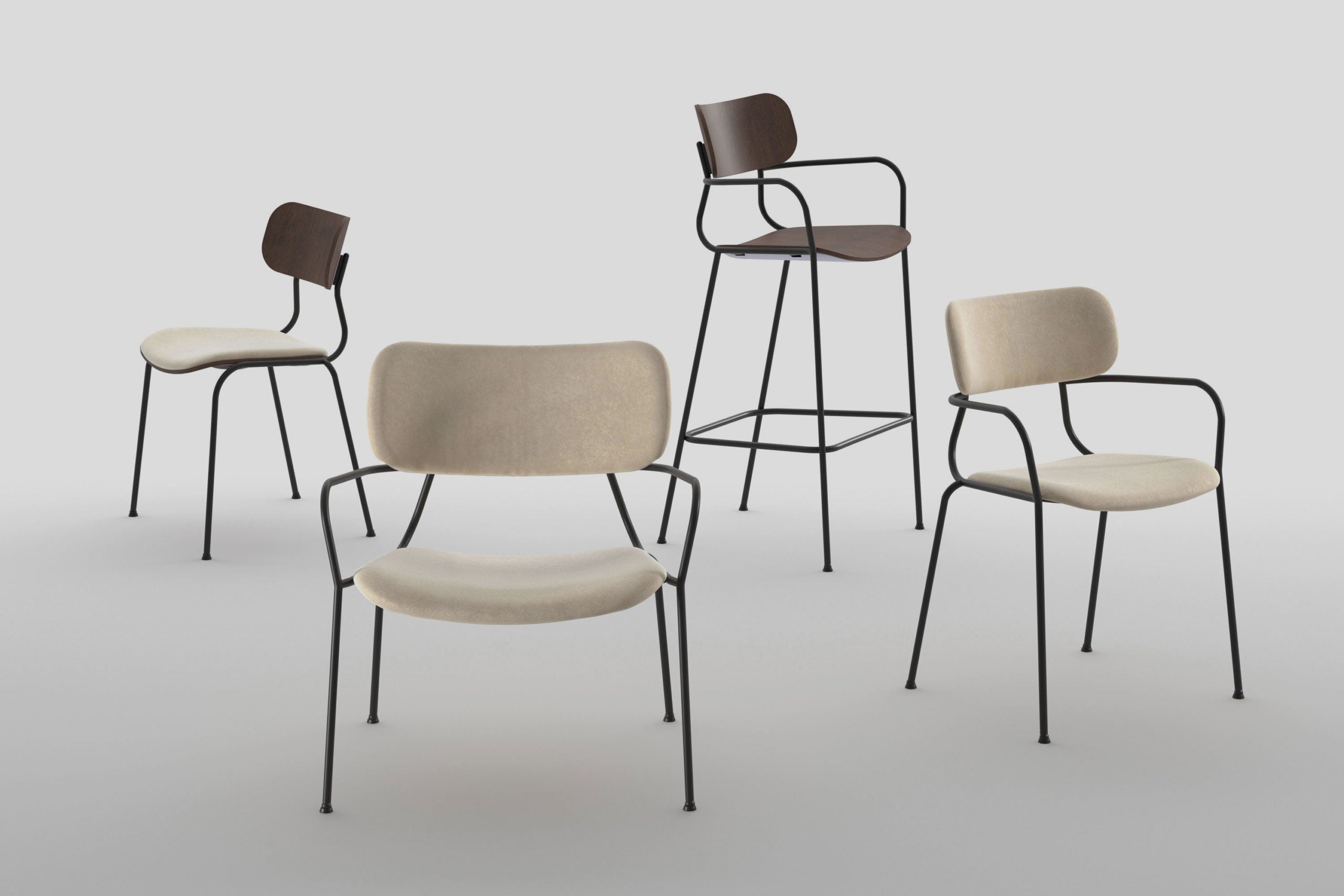 Kiyumi Fabric LO Lounge Chair Contemporary Furniture Arrmet