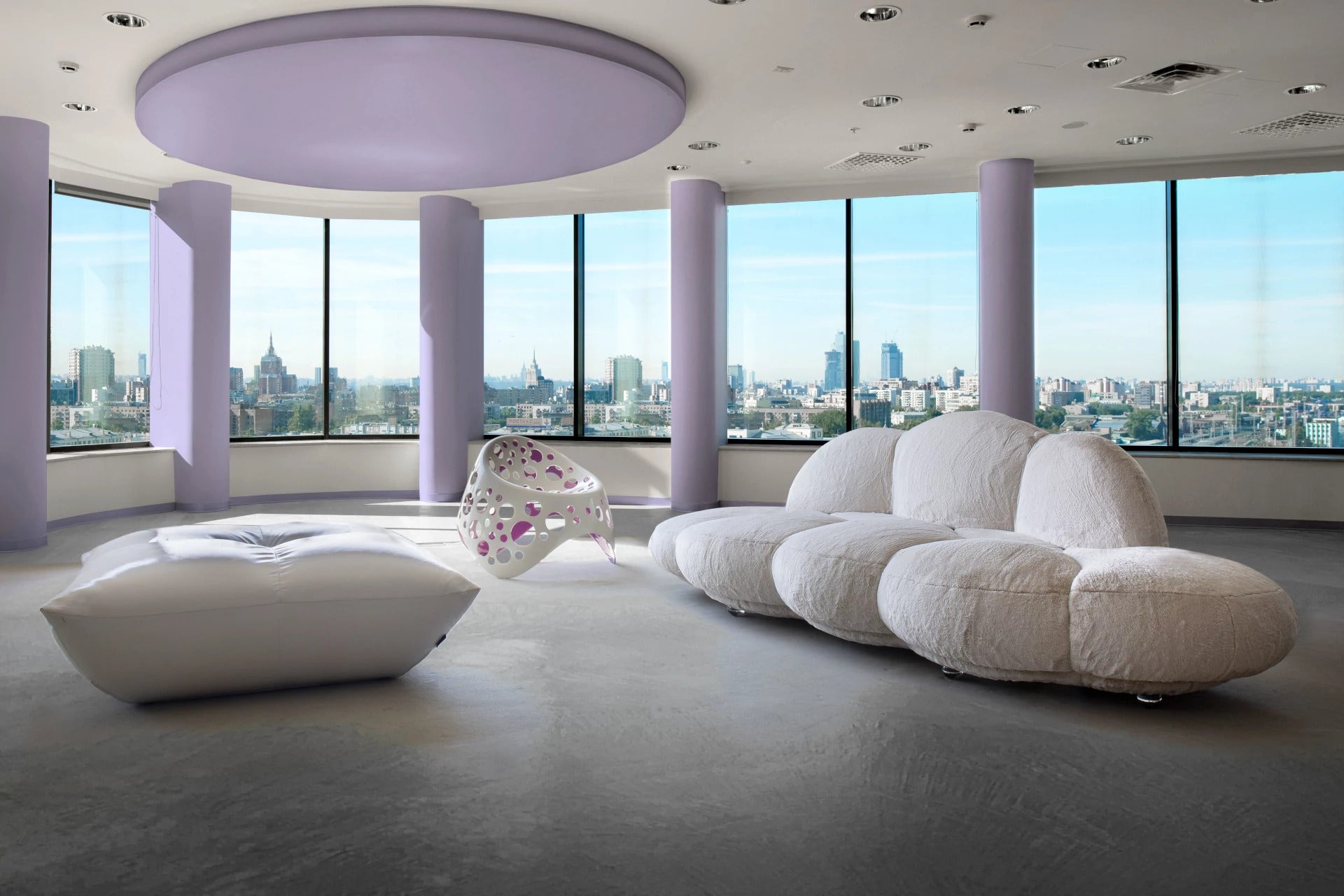 Le Nuvole Sofa styled in a contemporary living room setting.