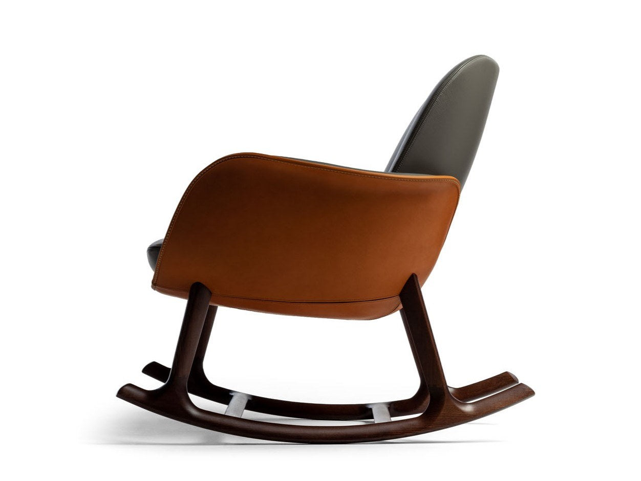 Martha Rocking Armchair | Luxury Leather Rocker by Roberto Lazzeroni
