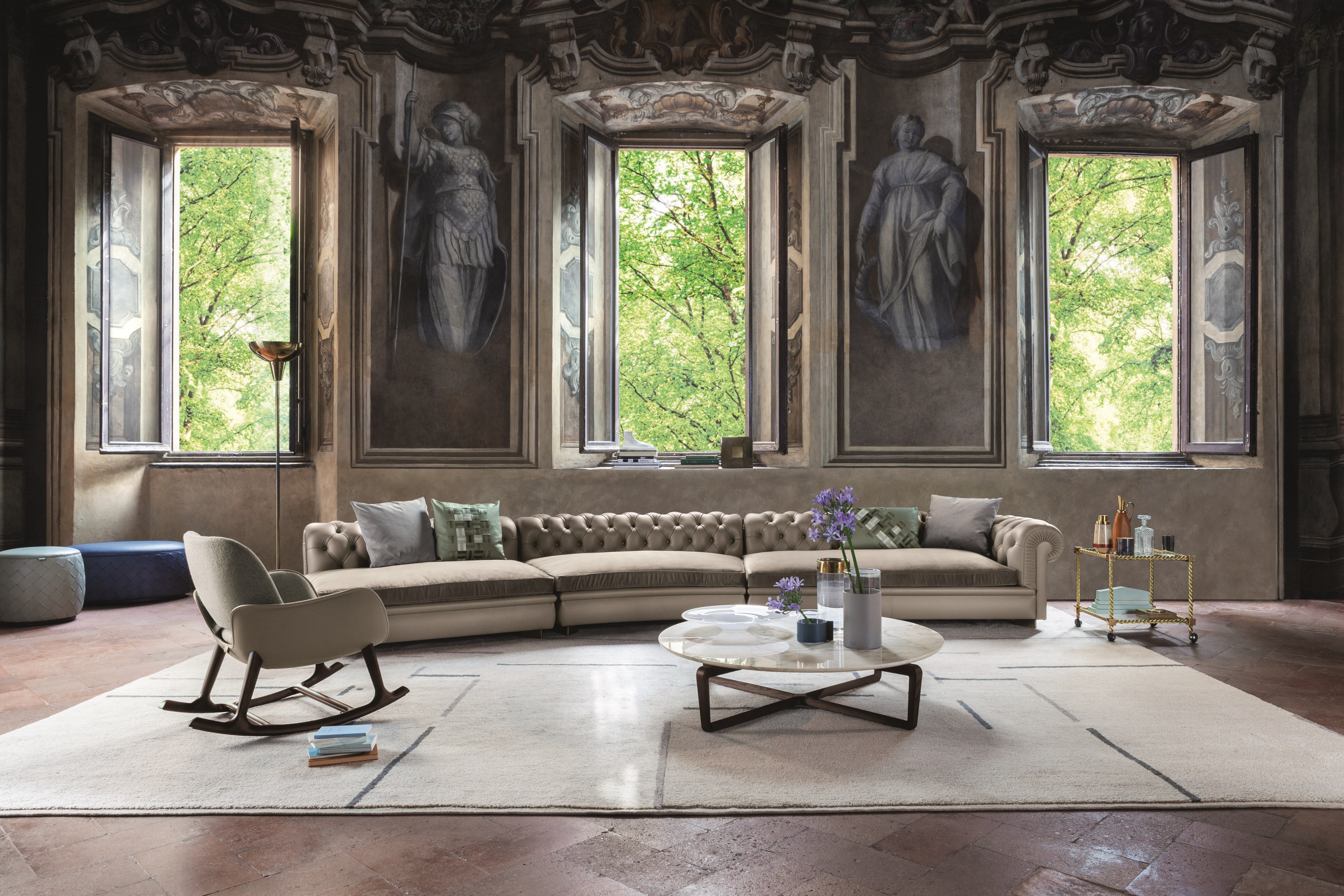 Martha Rocking Armchair | Luxury Leather Rocker by Roberto Lazzeroni