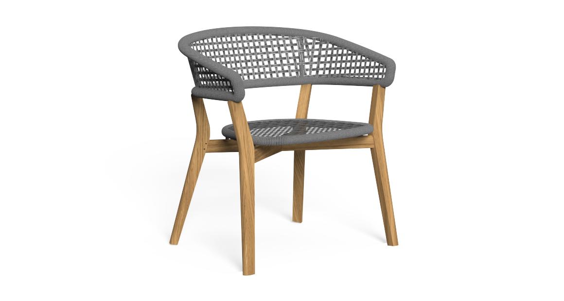 Moon Teak Dining Chair with Armrests | Luxury Talenti Outdoor Living