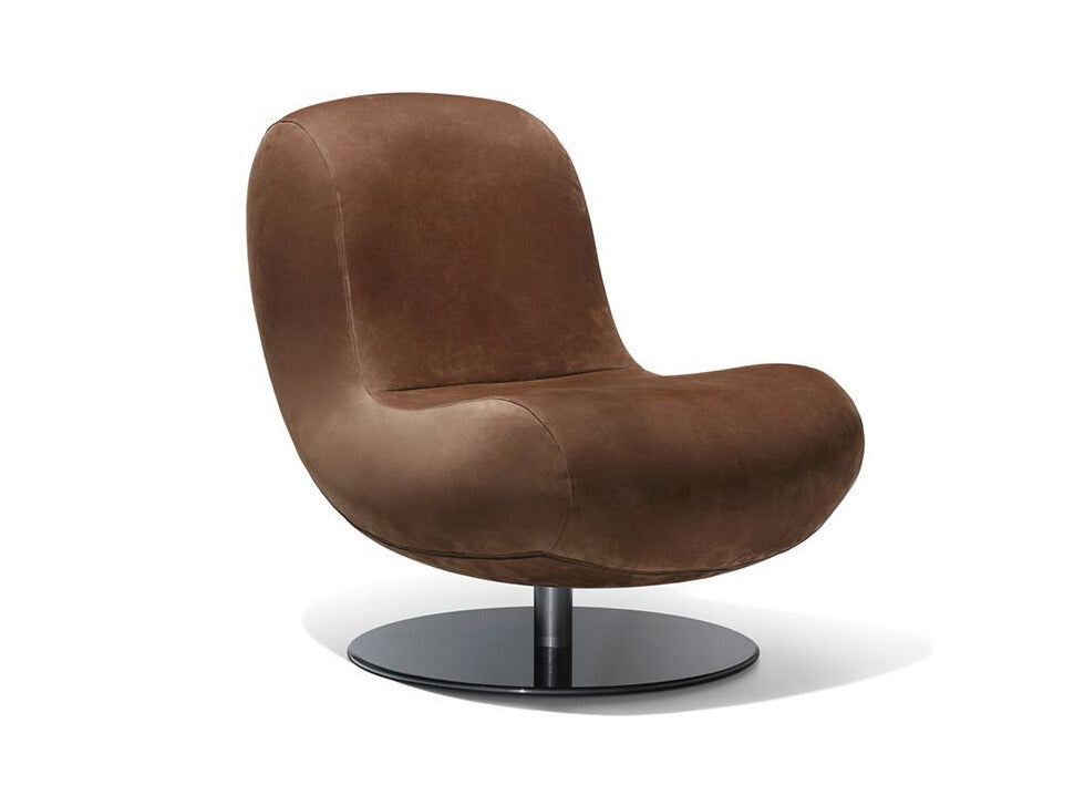 Bosco Swivel Armchair by Naoto Fukasawa | Luxury Leather Lounge Chair