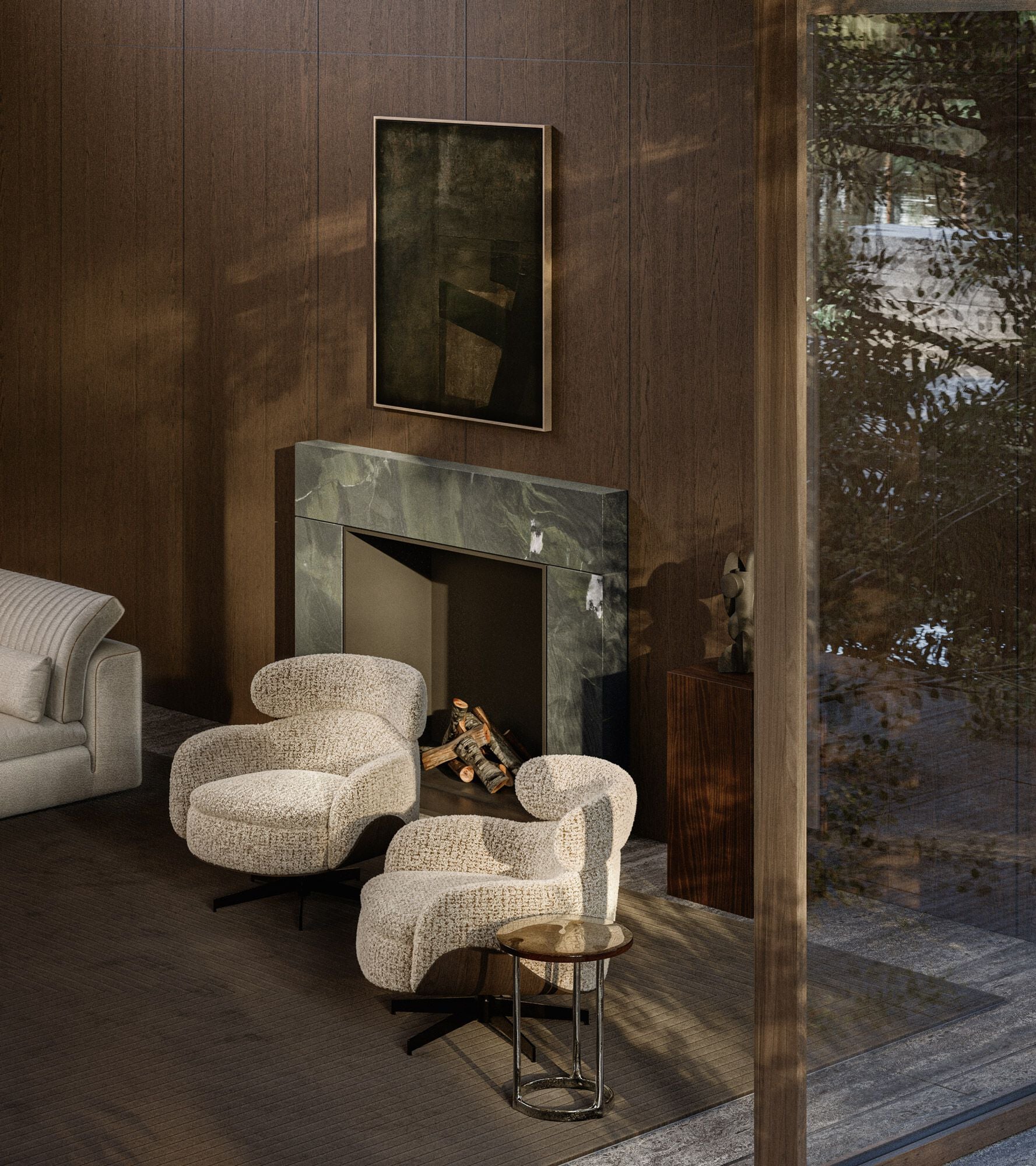 Leonard Armchair by Christophe Delcourt | Luxury Swivel Lounge Chair