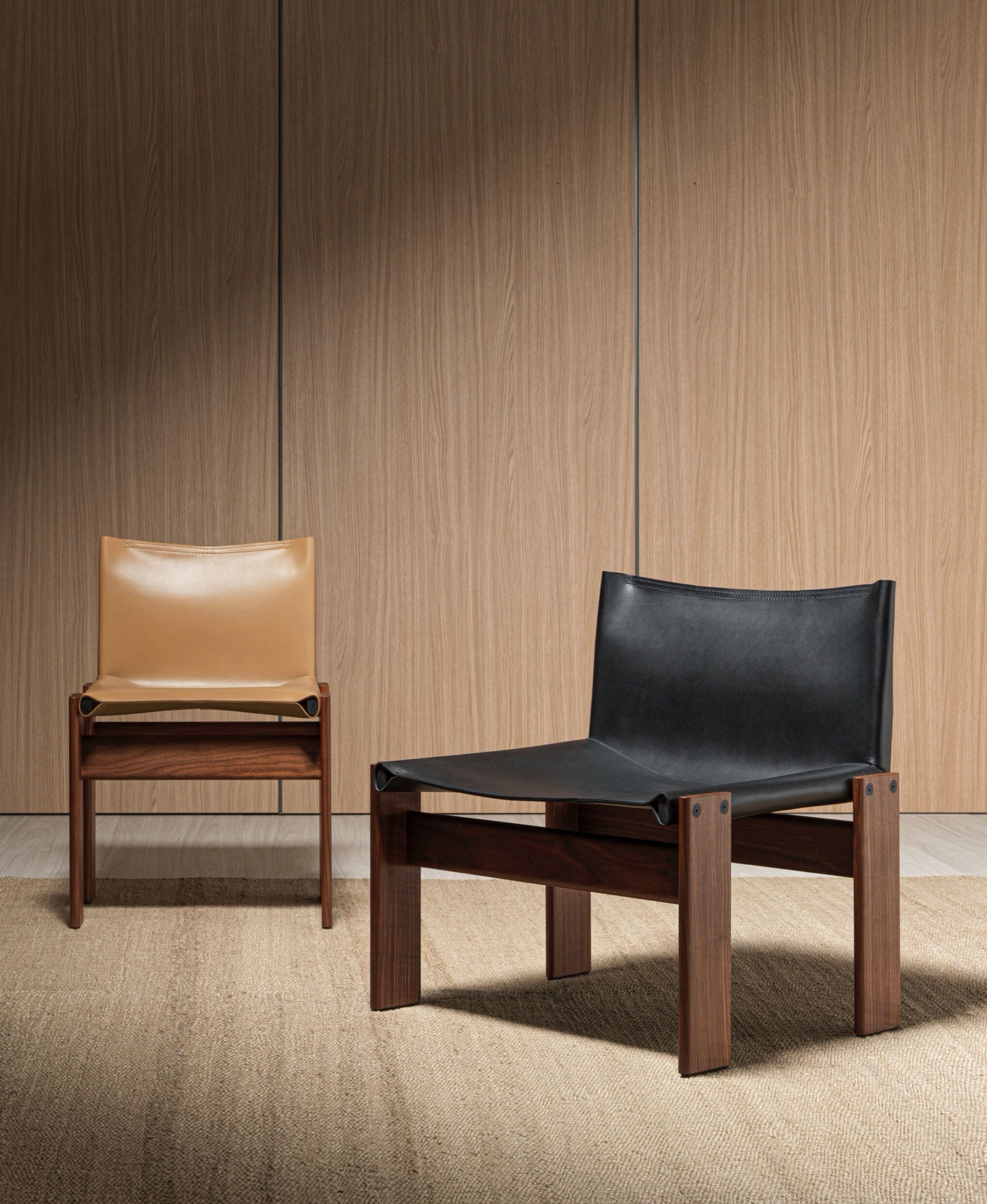 MONK Leather Armchair by Tobia & Afra Scarpa | Luxury Lounge Chair
