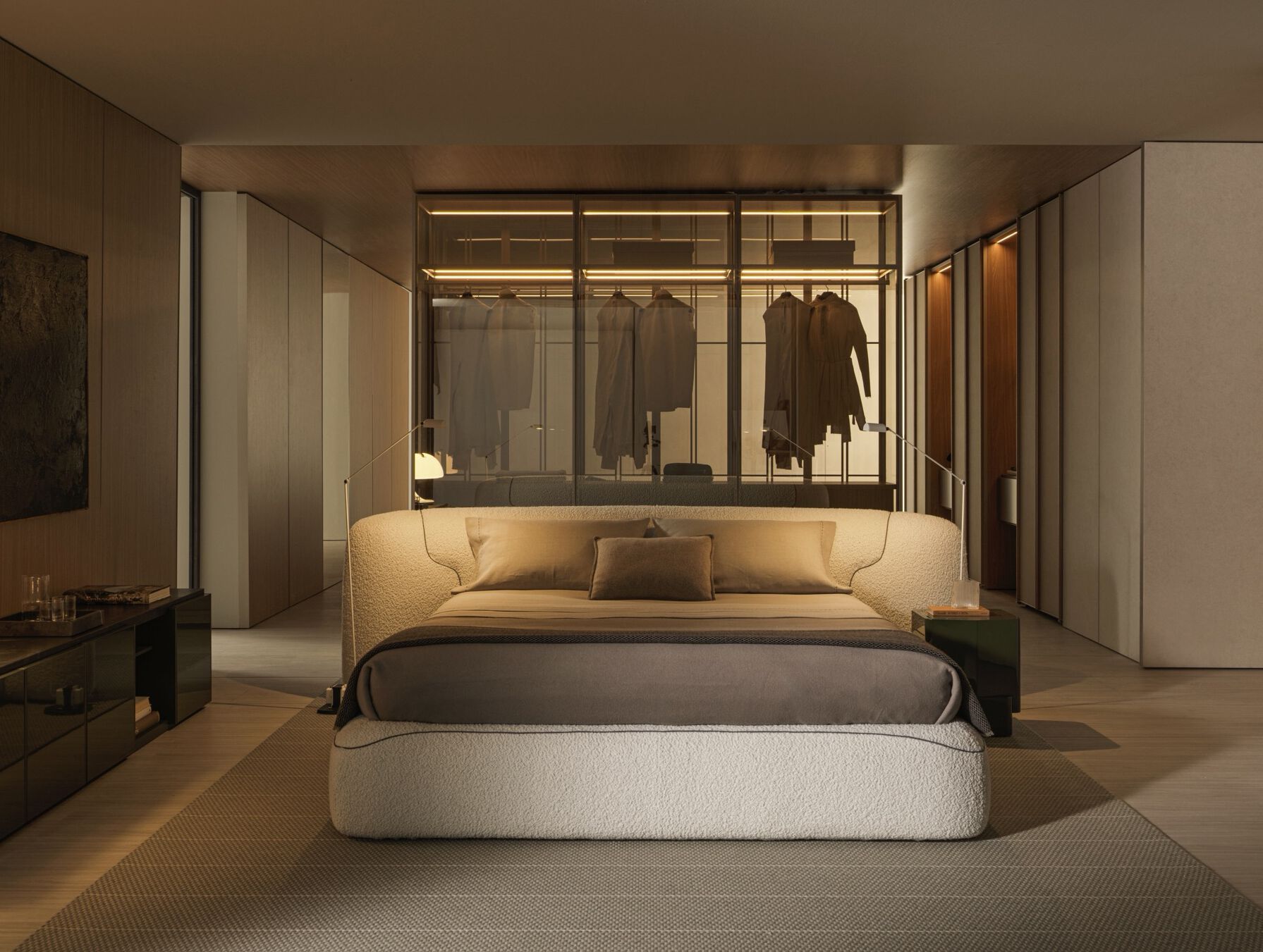 Molteni&C Theo Bed by Yabu Pushelberg | Luxury Upholstered Bed