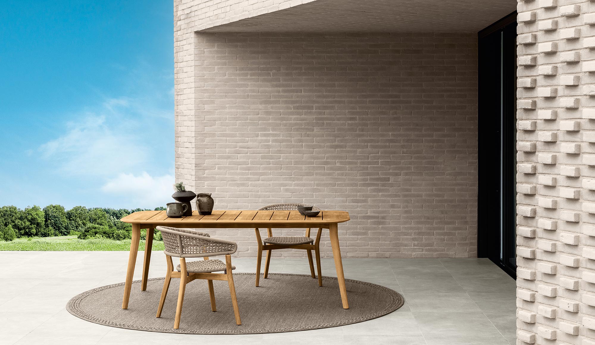 Moon Teak Rectangular Dining Table | Luxury Talenti Outdoor Living