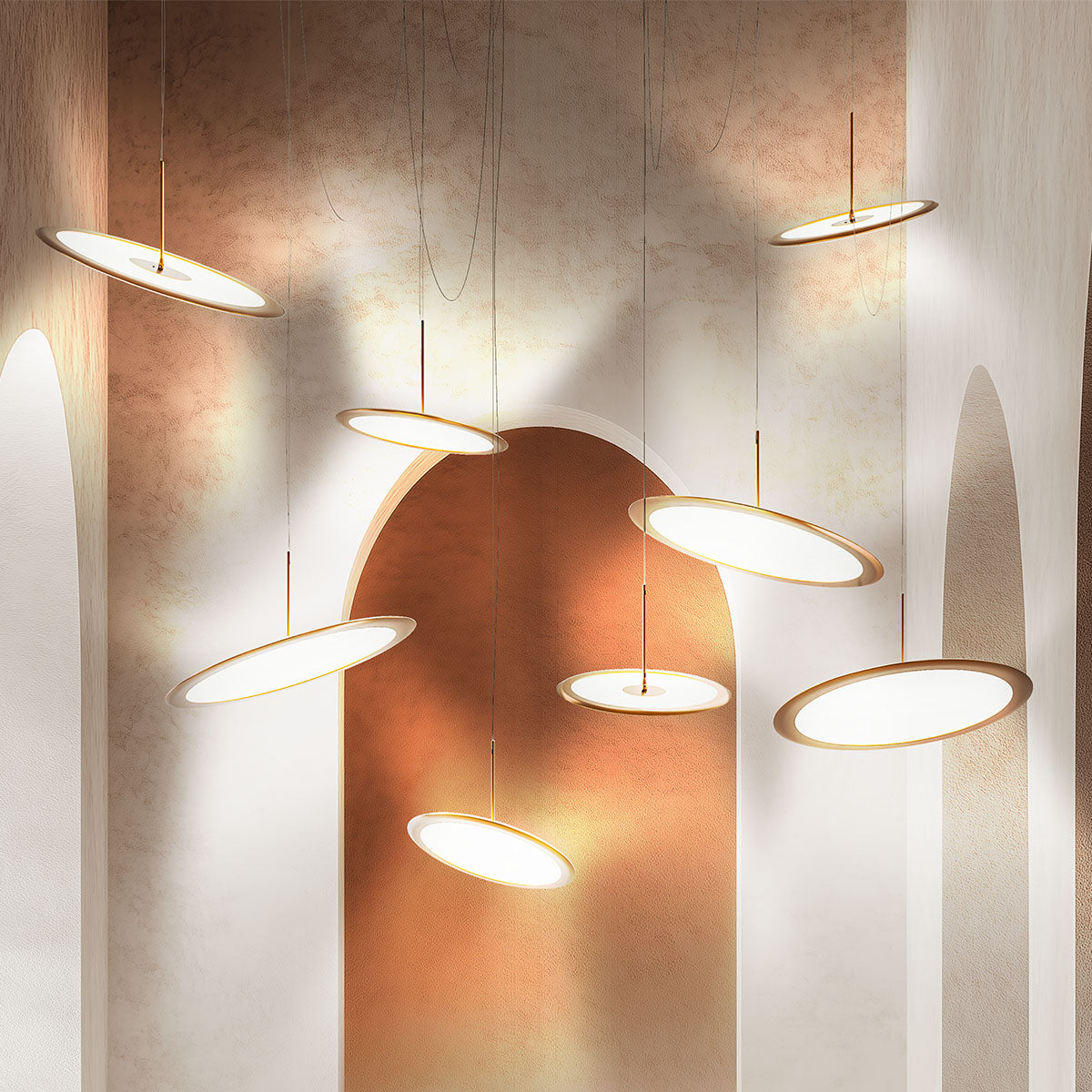 Noura Suspension Lamp | Iconic Lighting | Martinelli Luce